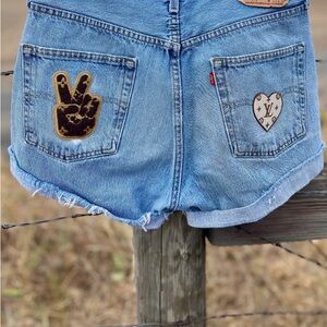 Levi denim Shorts with Patches